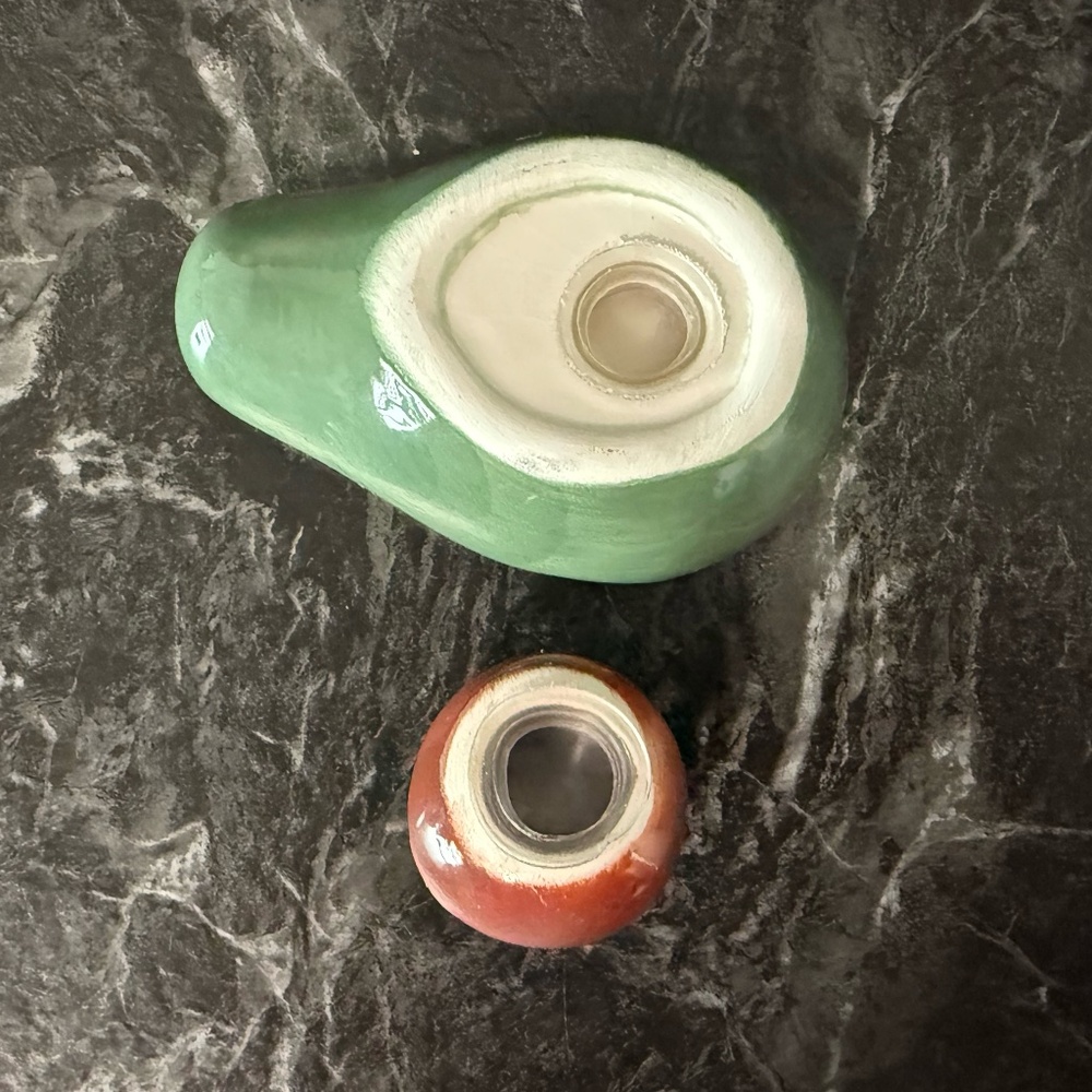 Avocado & Pit Salt and Pepper Shakers - Picture 7 of 11